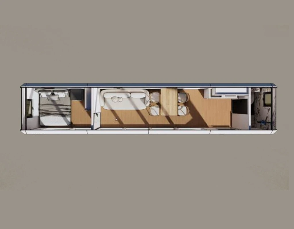 A1 Apple Cabin 11.5m, furnished layout