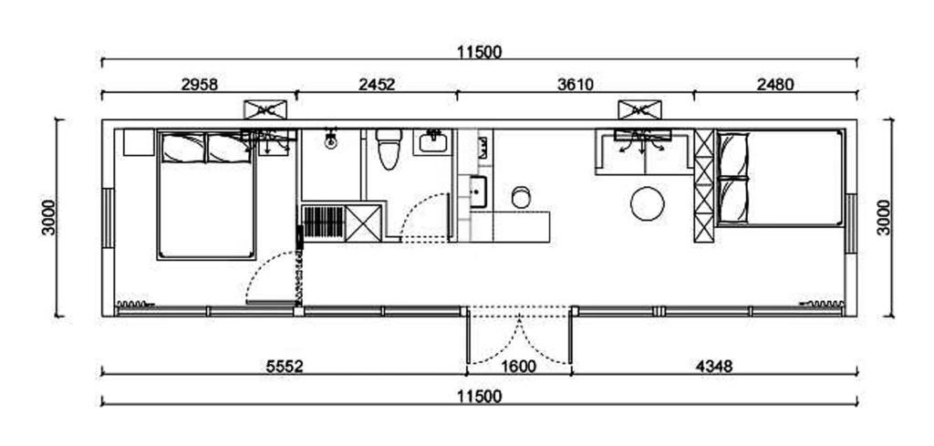 A2 Apple Cabin, floor plan