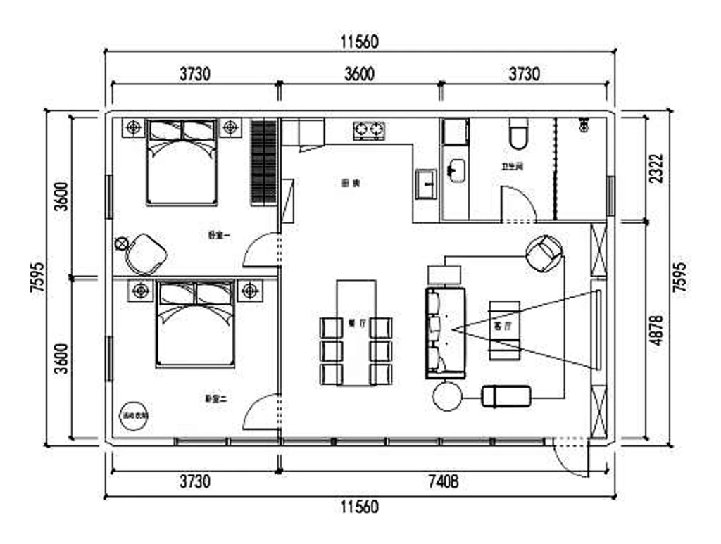 A3 Apple Cabin, floor plan