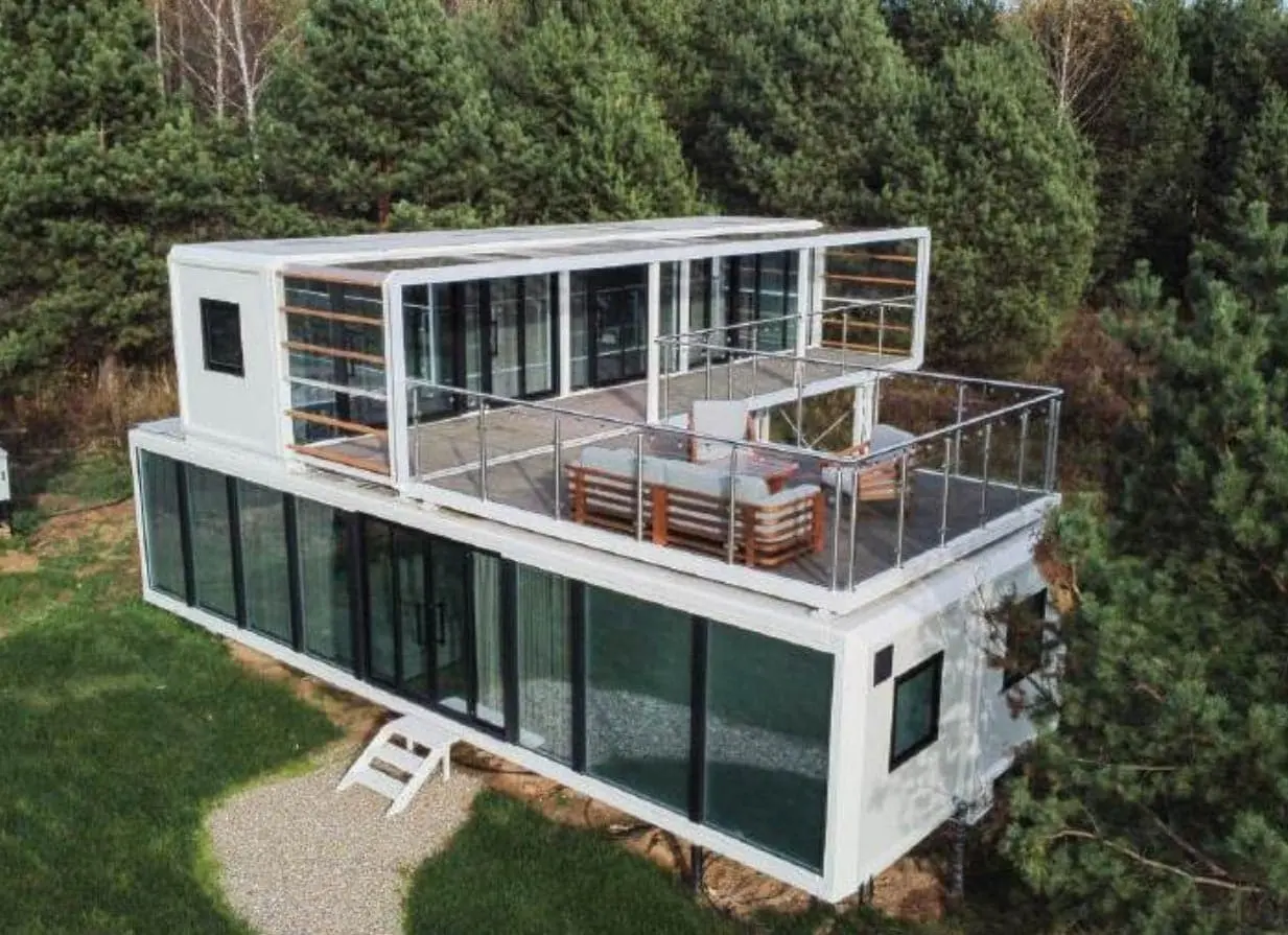 D1 two storey Apple Cabin exterior