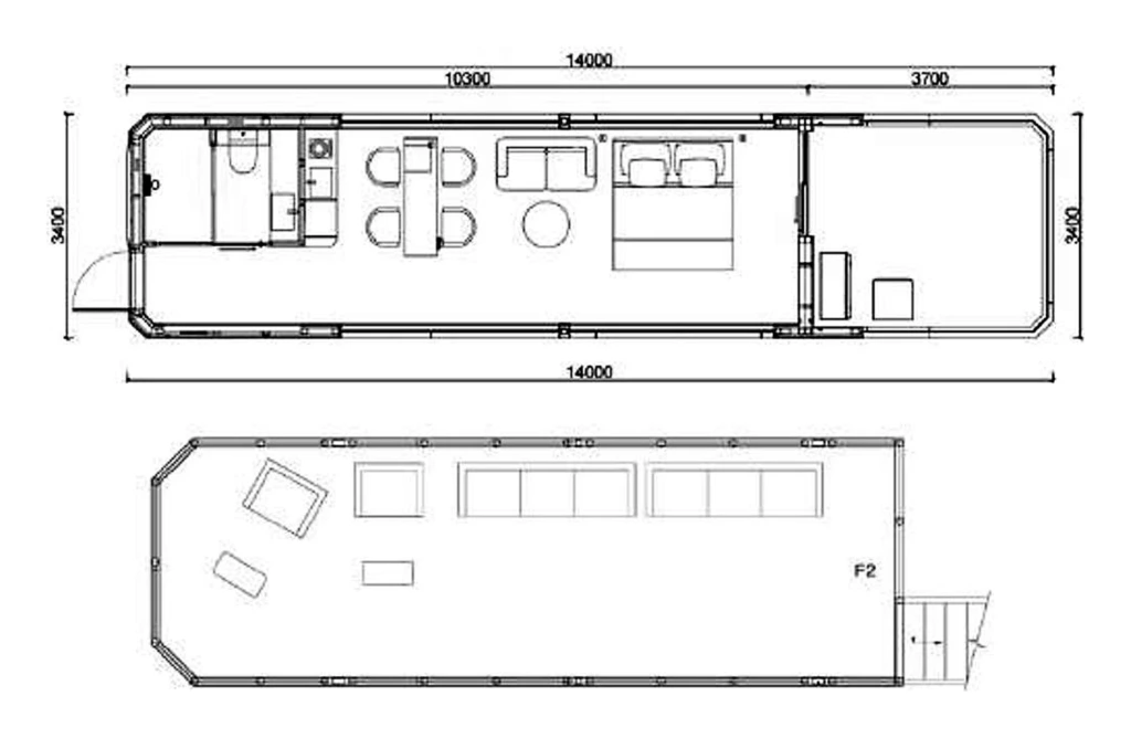 D8 Two Storey Capsule, floor plan