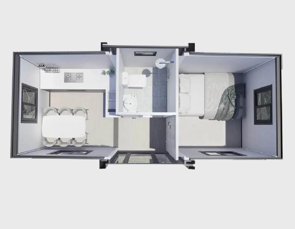 F10 Expandable House, furnished layout