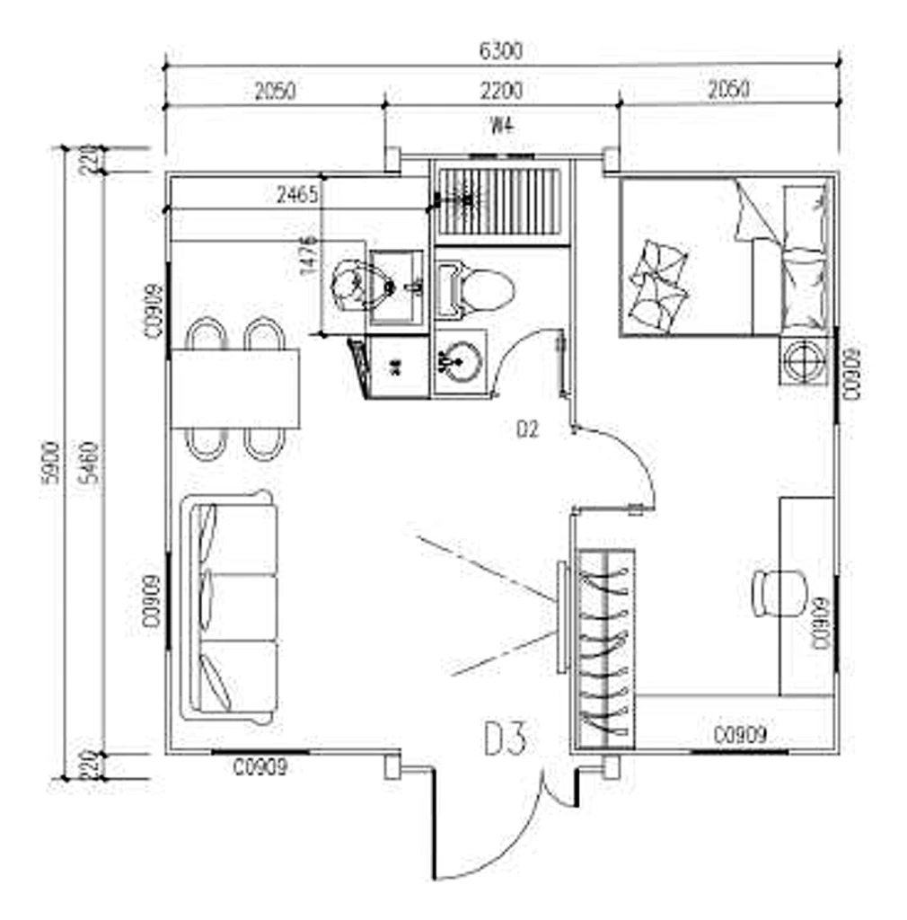 F20 Expandable House (100mm Wall Thickness), floor plan