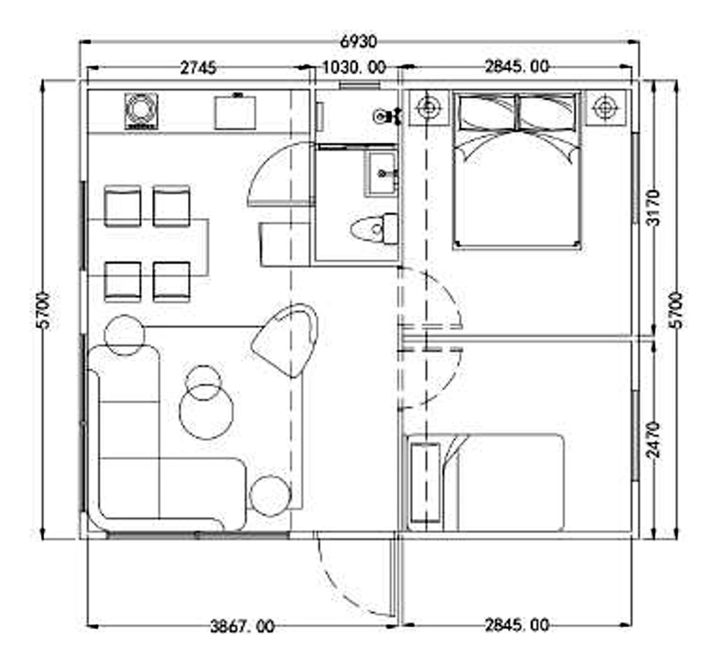 F20 Expandable House (2.8m Ceiling), floor plan