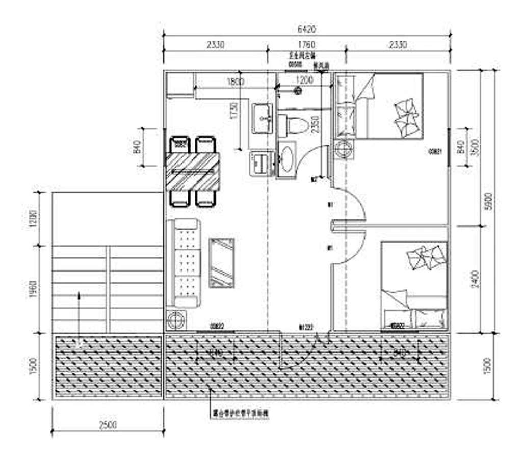 F20 Expandable House (2 Story), floor plan