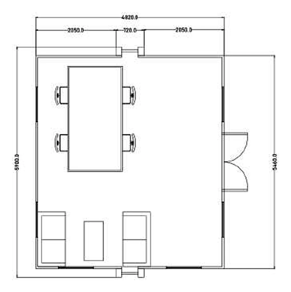 F20 Mini Expandable House, floor plan