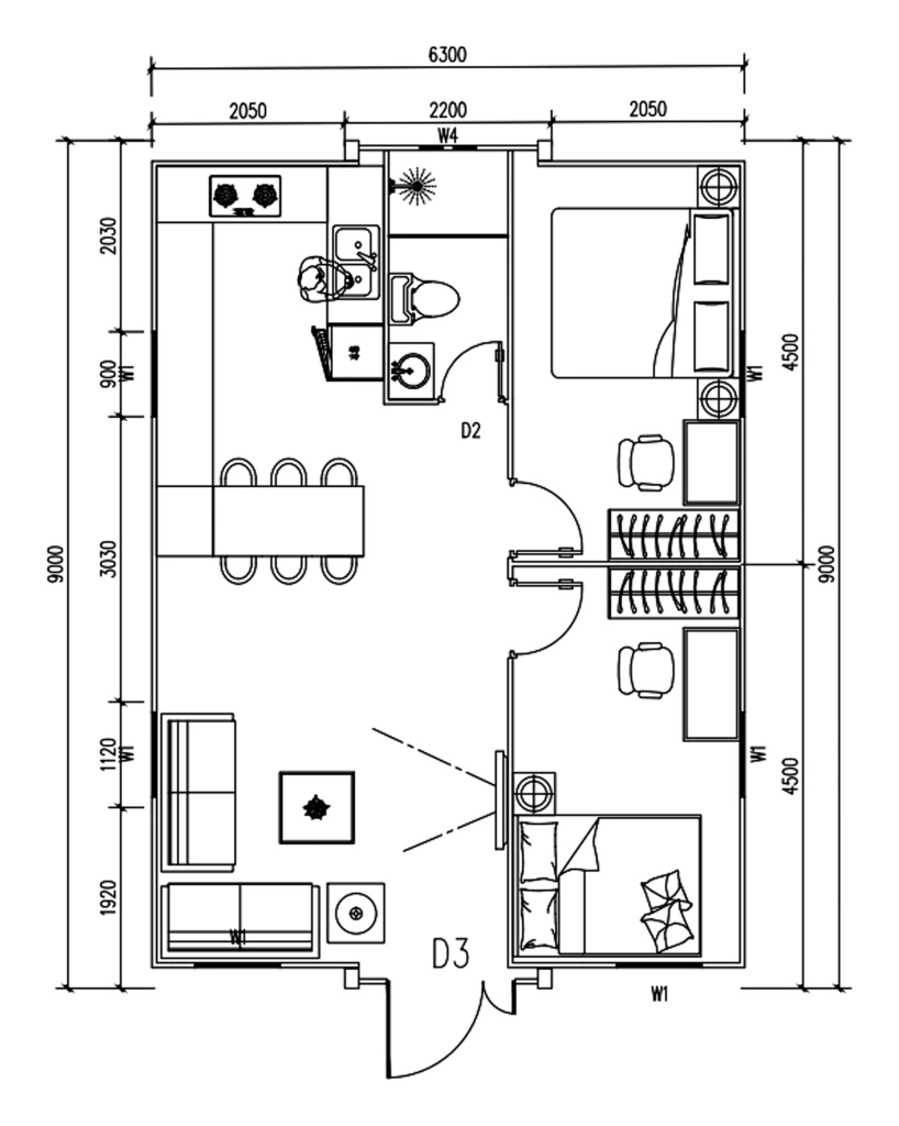 F30 PRO Expandable House, floor plan