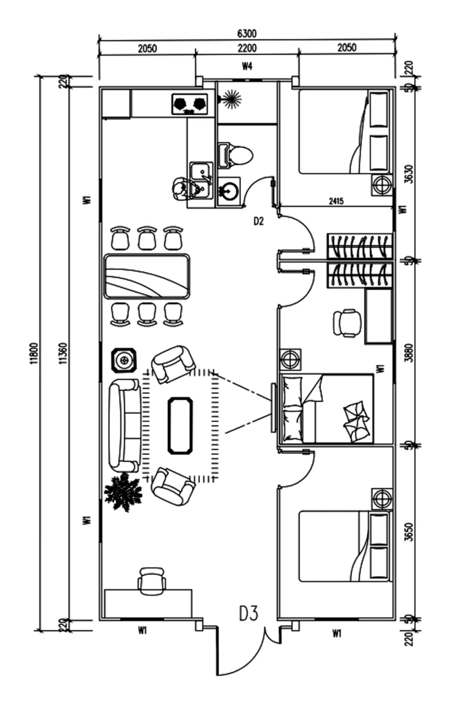 F40 PRO Expandable House, floor plan